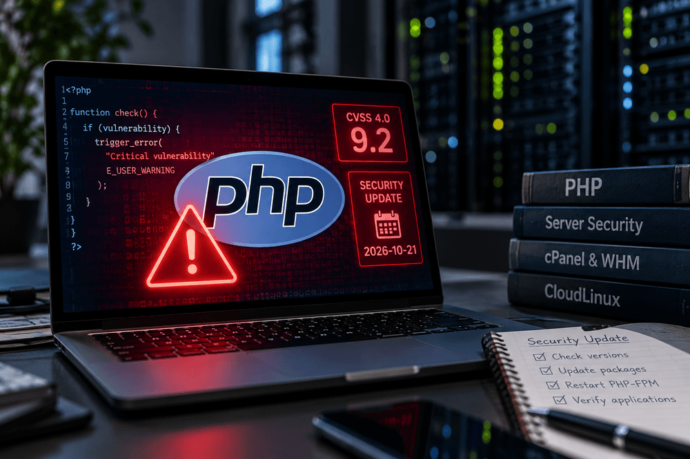 Critical PHP vulnerability advisory, CVSS 9.2, cPanel and CloudLinux security updates