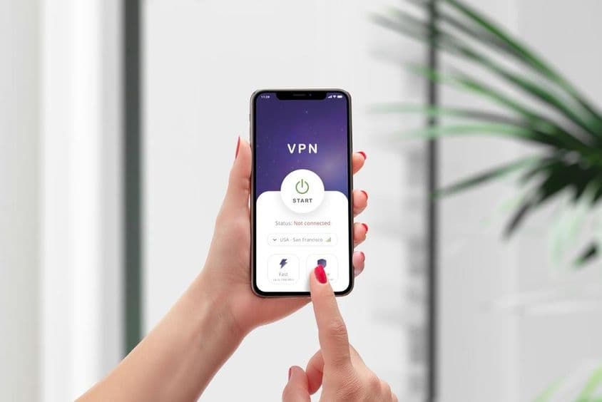 VPN-kapcsolat indítása okostelefonon.