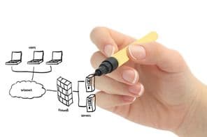 Női kézrajz internetkapcsolatról.