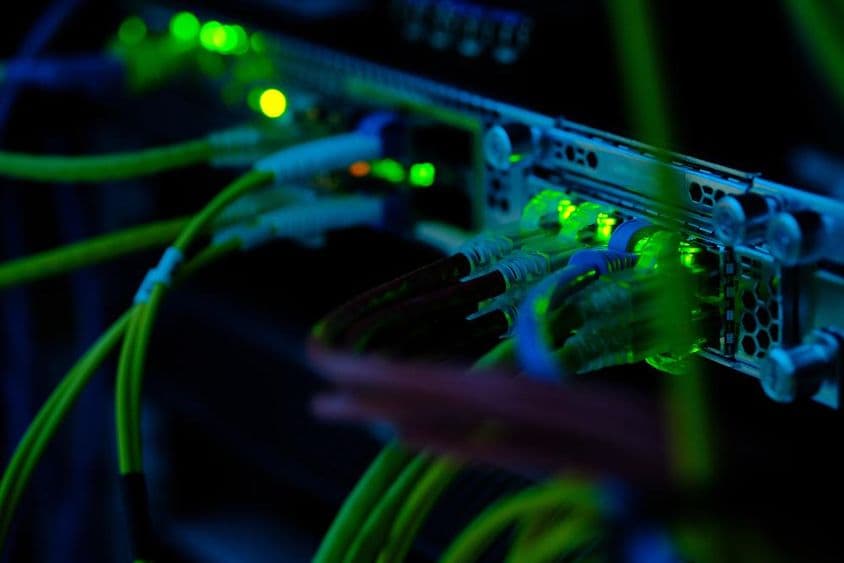 UTP CAT6 kábel közelről.