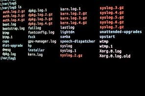 Az operációs rendszer Log mappájában található fájlok listája.