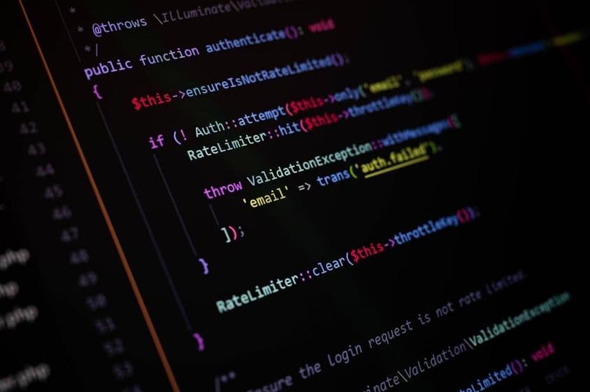 Közelkép PHP kód töredék.