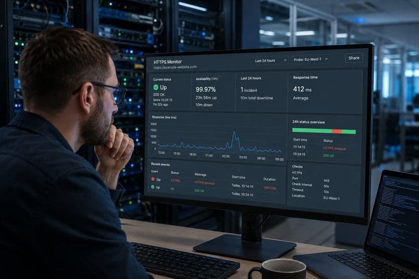 HTTPS kiesések folyamatos monitorozása